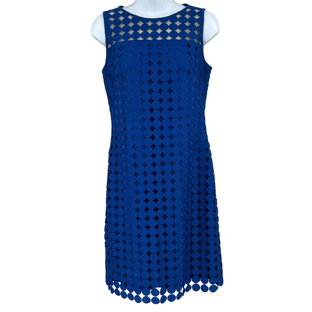 Lauren Ralph Lauren Dress 2 Royal Blue Lace Overlay Wedding Guest Timeless